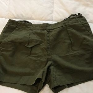 Madewell Army Green Shorts with Pockets